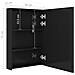 Armadietto Bagno con Specchio e LED Nero Lucido 50x13x70 cm - Foto miniatura 8