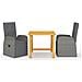 Set Mobili da Pranzo per Giardino 3 pz Grigio - Foto miniatura 1