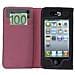 Wallet Series Custodia in pelle per Apple iPhone 4, Rosa - Foto miniatura 1