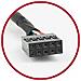 CCUSBRECEPTACLE 10-pin 2 x USB 2.0 Grigio, Metallico cavo di interfaccia e adattatore - Foto miniatura 1