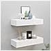 Scaffali Con Cassetti Da Parete 2 Pz Bianco 60x23,5x10 Cm Mdf - Foto miniatura 1