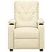 Poltrona Reclinabile Crema In Similpelle - Foto miniatura 3