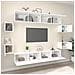 Set Mobili Porta Tv 8pz Bianco In Legno Multistrato - Foto miniatura 3