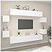Set Mobili Porta Tv 8pz Bianco In Legno Multistrato - Foto miniatura 1