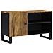 Mobile Tv 80x33x46cm Legno Massello Mango E Legno Multistrato - Foto miniatura 2