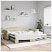 Divano Letto Con Letto Estraibile Crema 100x200 Cm In Tessuto - Foto miniatura 1