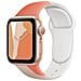 Cinturino Per Apple Watch 38/40/41mm In Tpu Patchwork, Bianco / Rosa - Foto miniatura 1