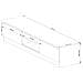 Mobiletto TV, 2 ante, 160x40x33 cm, Colore Weng? - Foto miniatura 3