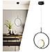 Lampadario Led Moderno In Alluminio Trafilato Oro E Nero - Luce Fredda 6500k - Foto miniatura 1