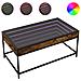 Tavolino Da Salotto Con Led Infinity Rovere Fumo 90x50x41 Cm - Foto miniatura 2
