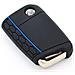 Cover Chiave Auto In Silicone Golf 7/lingdu /nuova Octavia /karoq /kodiak /komik /yedi Black+blue - Foto miniatura 5