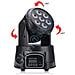 Faro 7 Led Rgb Discoteca Proiettore Luce Rotante Effetti Strobo Ritmo Musica Dmx - Foto miniatura 3