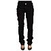 Jeans Skinny In Denim Stretch Di Cotone Nero A Vita Bassa - W26 - Foto miniatura 1