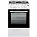 Cucina CSS42014FW, (LxDxA) 50x50x85, Bianca, Forno elettrico statico, piano cottura a gas 4 zone, Coperchio in metallo - Foto miniatura 1