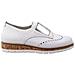 Mezze Scarpe Da Donna In Pelle Bianca 37 - Foto miniatura 1