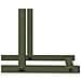 Rastrelliera per Legna da Ardere Verde Oliva 80x25x90 cm - Foto miniatura 6