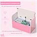 Panca Contenitore con Schienale in Legno per Bambini da 3-6 Anni, 60x30x50 cm, Rosa - Foto miniatura 6