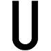 Busta 10 Lettere Adesive ''u'' Per Targa Ripetitrice - Foto miniatura 1
