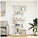 Libreria Bianca 92x29x188 Cm In Legno Multistrato - Foto miniatura 3