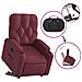 Poltrona Alzapersona Reclinabile Rosso Vino in Tessuto - Foto miniatura 6