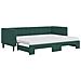 Divano Letto Estraibile Materassi Verde Scuro 80x200 Velluto - Foto miniatura 1