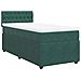 Giroletto a Molle con Materasso Verde Scuro 100x200 cm Velluto - Foto miniatura 1