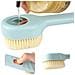 Spazzola Da Bagno Con Manico Lungo E Dispenser Di Sapone Liquido - Setole Morbide Per Esfoliare E Pulire Facilmente La Schiena White - Foto miniatura 6
