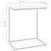 Tavolino Da Salotto Bianco 55x35x66 Cm In Legno Multistrato - Foto miniatura 6
