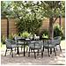 Set da Pranzo per Giardino 7 pcs Grigio Poly Rattan - Foto miniatura 2