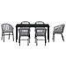 Set da Pranzo per Giardino 7 pcs Grigio Poly Rattan - Foto miniatura 7