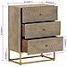 Cassettiera 55x30x76 cm in Legno Massello di Mango e Ferro - Foto miniatura 9