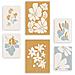 Set Di 6 Stampe Cornice Floreale 2 In Dipinti Decorativi Estetici Astratti Di Fiori Per Il Tuo Soggiorno, Camera Da Letto, Casa A3 & A4 Senza Cornice - Foto miniatura 1