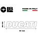 2 Adesivi Per Serbatoio Moto Scritta Ducati Adesivo Stickers Racing Rosso - Foto miniatura 2