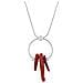 Girocollo In Argento E Corallo, Corallo Rosso Naturale, 40cm - Foto miniatura 2