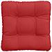 Cuscini per Seduta 4 pcs Rosso 45 x 45 x 12 cm Tessuto - Foto miniatura 7