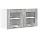 Armadio pensile Riga Grigio Cemento e Bianco 80 x 31 x 40 cm - Foto miniatura 1