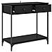 Tavolo consolle Rovere Nero 75 x 34,5 x 75 cm Legno multistrato - Foto miniatura 5