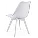 Sedia RIXK - Design ergonomico bianco per soggiorno x3 - Foto miniatura 5