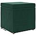 Pouf Verde Scuro 41 x 41 x 40 cm Velluto e Legno Ingegnerizzato - Foto miniatura 1