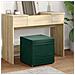 Pouf Verde Scuro 41 x 41 x 40 cm Velluto e Legno Ingegnerizzato - Foto miniatura 2