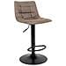 Set 2 Sgabelli Da Bar Middelfart In Microfibra Marrone Chiaro Con Gambe Nere - Foto miniatura 1