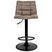 Set 2 Sgabelli Da Bar Middelfart In Microfibra Marrone Chiaro Con Gambe Nere - Foto miniatura 2