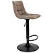 Set 2 Sgabelli Da Bar Middelfart In Microfibra Marrone Chiaro Con Gambe Nere - Foto miniatura 3