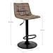 Set 2 Sgabelli Da Bar Middelfart In Microfibra Marrone Chiaro Con Gambe Nere - Foto miniatura 5