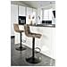 Set 2 Sgabelli Da Bar Middelfart In Microfibra Marrone Chiaro Con Gambe Nere - Foto miniatura 6