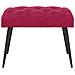 Panchina con bottoni imbottiti Rosso Vino 60 x 40 x 45 cm - Foto miniatura 4