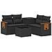 Set di divani 6 pz Nero Rattan sintetico e Acciaio - Foto miniatura 1