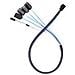 SST-CPS05 SilverStone SST-CPS05 - Internal Mini SAS HD SFF8643 to 4 SATA 7pin Thick Shielded Cable (with Sideband) , Mini SAS HD Host / Controller to 4 SATA Target / Backplane, 0.5M - Foto miniatura 5