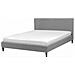 Letto Sfoderabile In Tessuto Grigio Chiaro 160 X 200 Cm Fitou - Foto miniatura 1