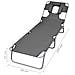 Lettino Pieghevole Con Cuscino E Schienale Regolabile Grigio - Foto miniatura 7